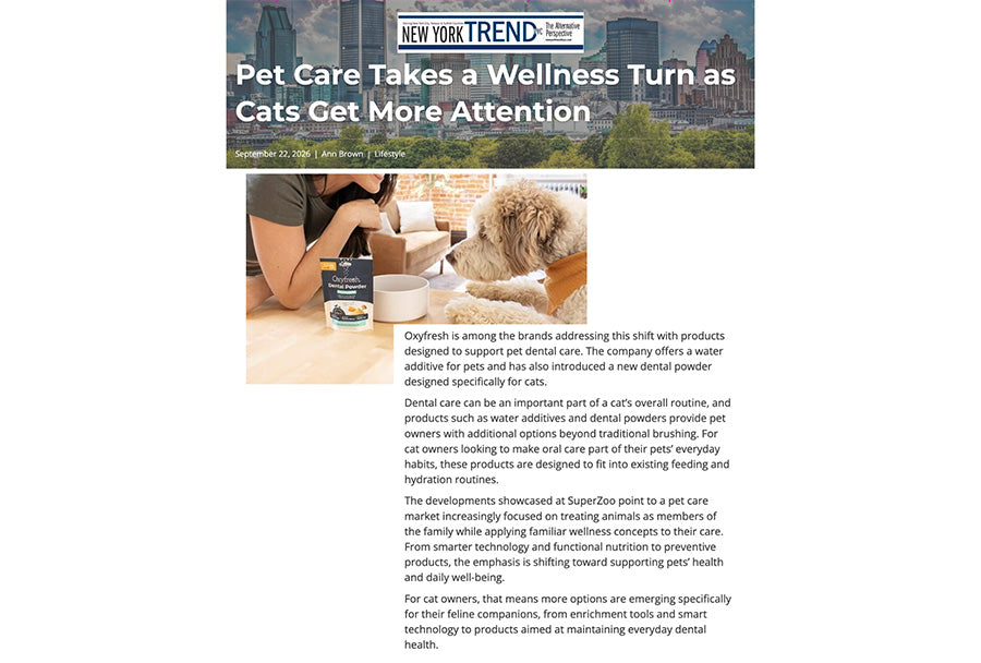 New York Trend: "Pet Care Takes a Wellness Turn as Cats Get More Attention"