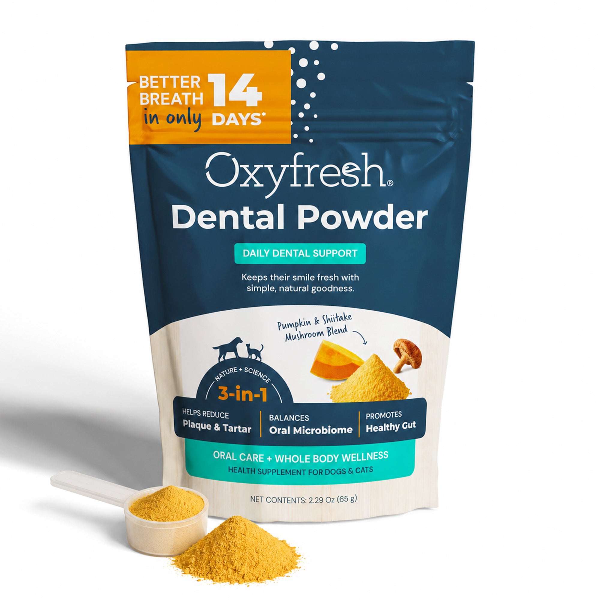 Advanced Dental Powder for Dogs & Cats ... Fresh Breath Just in 14 Days
