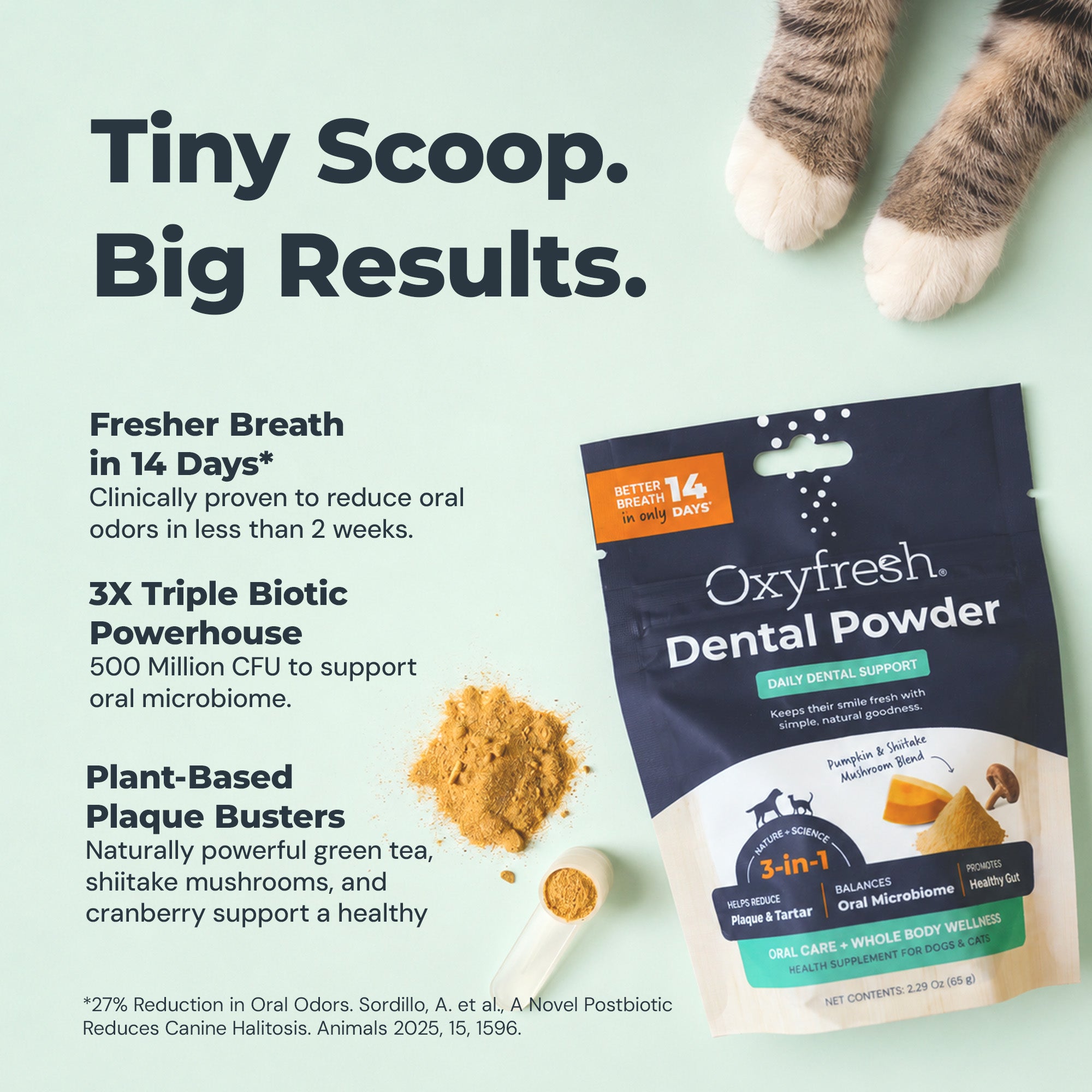 Advanced Dental Powder for Dogs & Cats ... Fresh Breath Just in 14 Days
