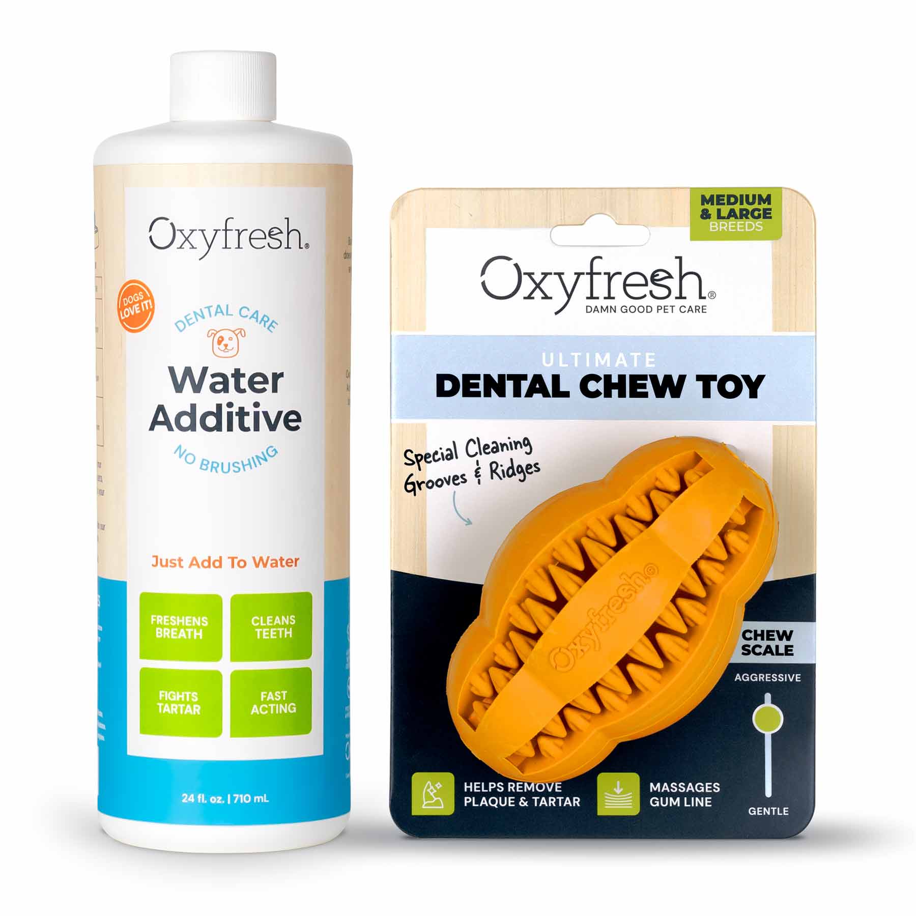 Pet Water Additive + Pet Dental Chew Toy