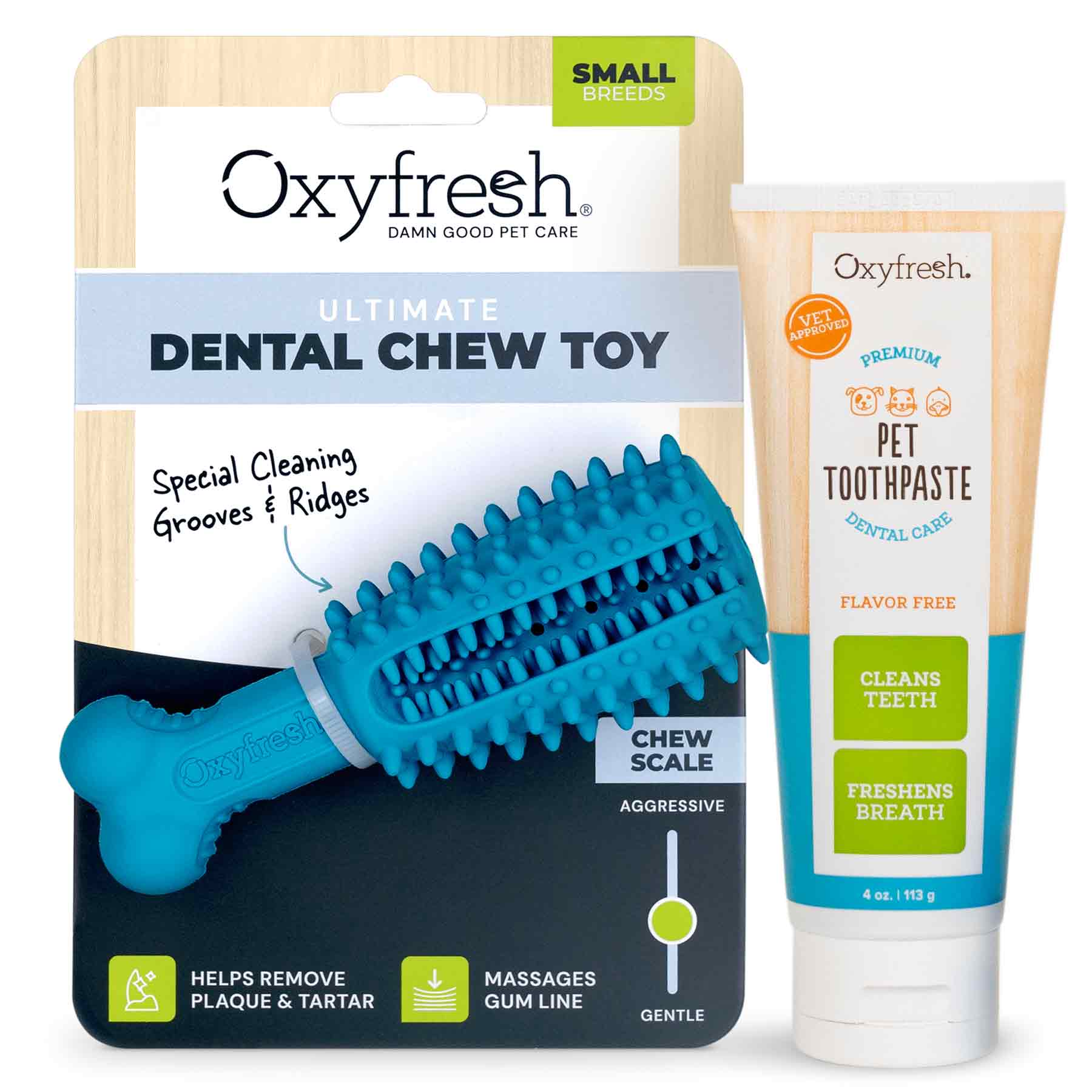 Dog Dental Chew Toy + Pet Dental Gel Toothpaste