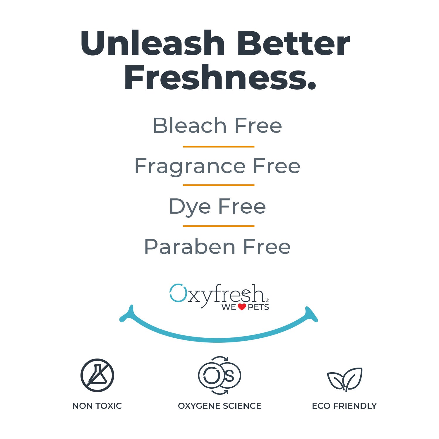Oxyfresh terrarium cleaner unleash better freshness. bleach free fragrance free dye free paraben free non toxic oxygene science eco friendly
